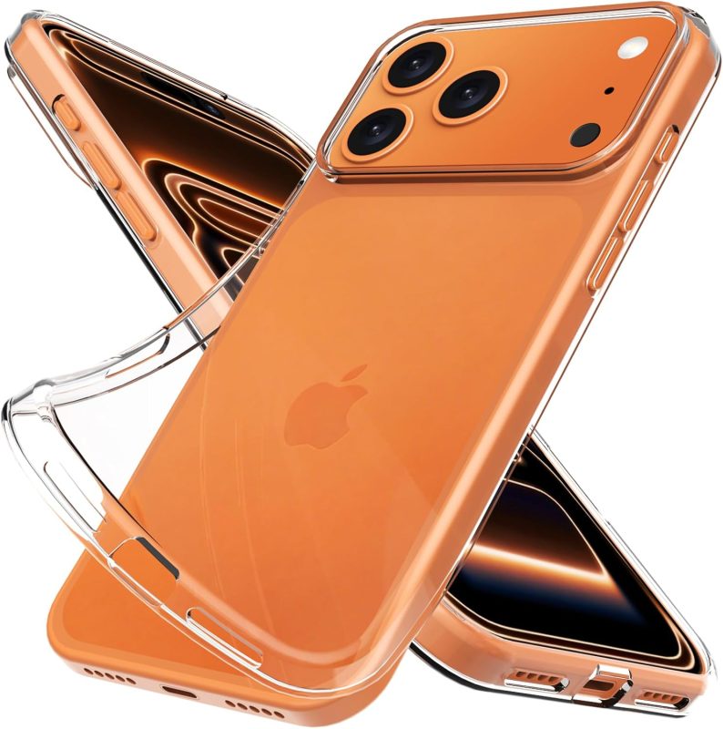 Silicone Clear for Apple iPhone 17 Pro Max Case. Soft Slim-Fit Transparent TPU Silicone Apple iPhone 17 Pro Max Phone Case Cover. Ultra-Thin Design with a Comfortable Grip, Shockproof Protection. 19 71FDpau3quL. AC SL1500