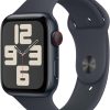 Apple Watch SE (2nd Gen) GPS + Cellular 44mm Smartwatch with Midnight Aluminium Case with Midnight Sport Band - M/L. Fitness and Sleep Trackers, Crash Detection, Heart Rate Monitor, Retina Display