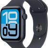 Apple Watch SE 3 GPS 44mm Smartwatch with Midnight Aluminium Case with Midnight Sport Band M/L. Fitness and Sleep Trackers, Heart Rate Monitor, Always-On Display, Water Resistant