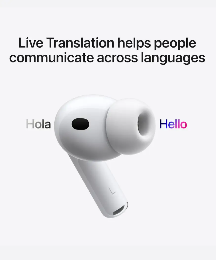 Apple AirPods Pro 3 | Noise Cancellation & Heart Rate Sensing 3 Apple AirPods Pro 3 live translation in action