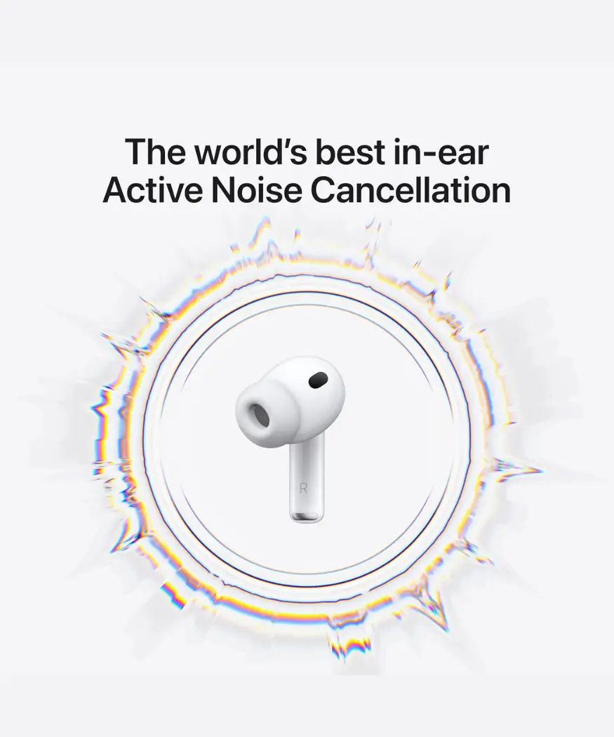 Apple AirPods Pro 3 | Noise Cancellation & Heart Rate Sensing 5 Apple AirPods Pro 3 noise cancellation demonstration