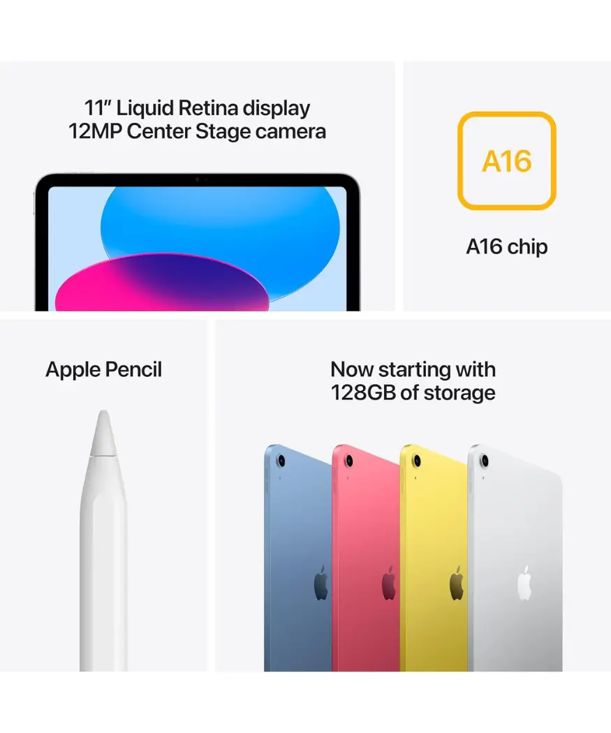 Apple iPad 11-inch A16 chip | Liquid Retina Display, 128GB, Wi-Fi 6 6 Apple iPad 11-inch A16 chip | Liquid Retina Display, 128GB, Wi-Fi 6 - Image 4