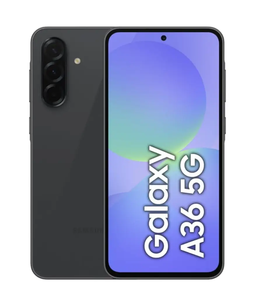 Samsung Galaxy A36 5G 2025 | 128GB, 256GB - 120Hz AMOLED 5 Samsung Galaxy A36 6.7-inch AMOLED display showing homescreen
