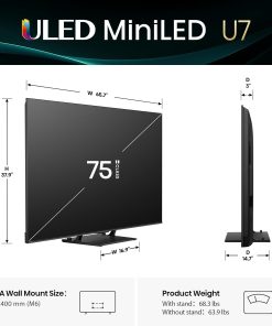 Alternative view of Hisense 75-inch U7Q Mini-LED ULED 4K Premium Gaming Smart TV (2025 Model)