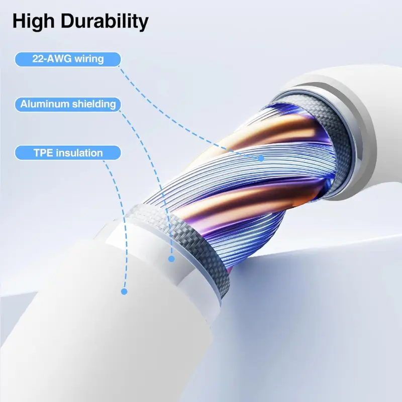 USB-C to C 60W Fast Charging Cable | Universal Type-C Cord 3 USB-C to C 60W Fast Charging Cable | Universal Type-C Cord - Image 3