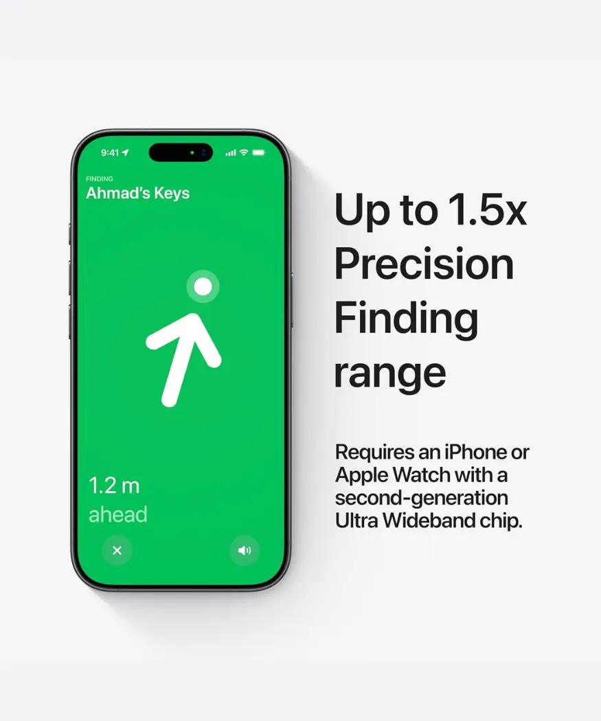 Apple AirTag (2nd Generation) | Find Your Items with Precision 6 Apple AirTag showing precision finding range - Uganda