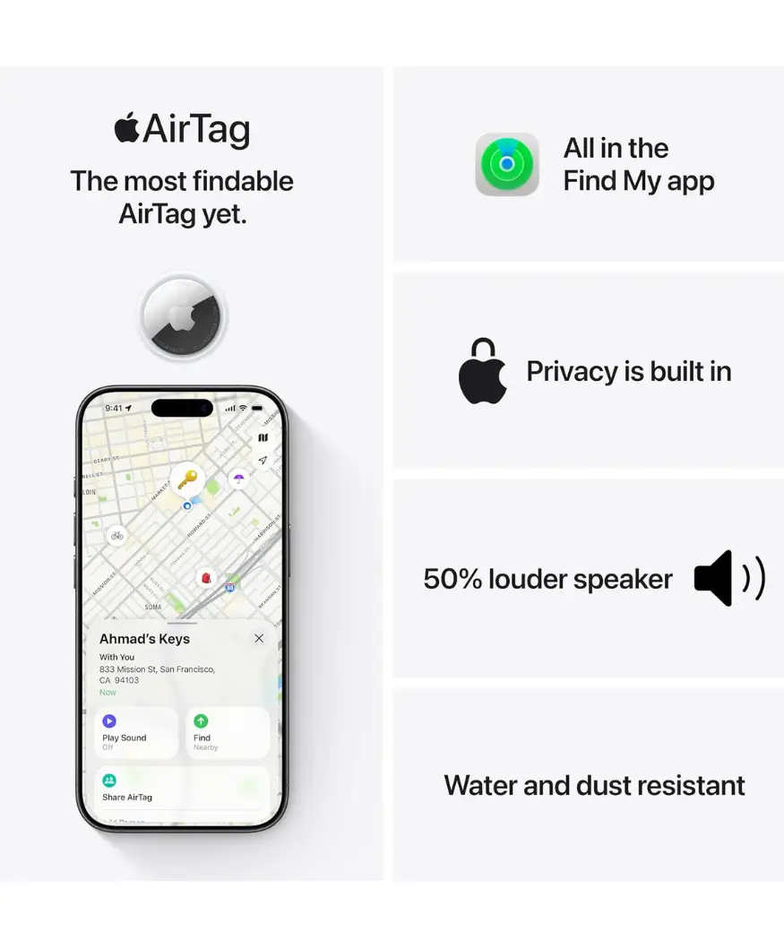 Apple AirTag (2nd Generation) | Find Your Items with Precision 5 AirTag Precision Finding on iPhone showing directions