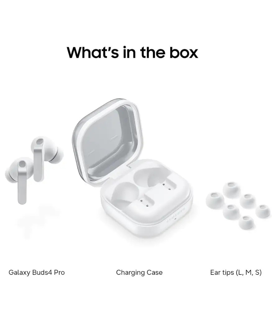 Samsung Galaxy Buds4 Pro in Kampala | Wireless Earbuds | Dondolo Shop 8 Galaxy Buds4 Pro 360 Audio white package