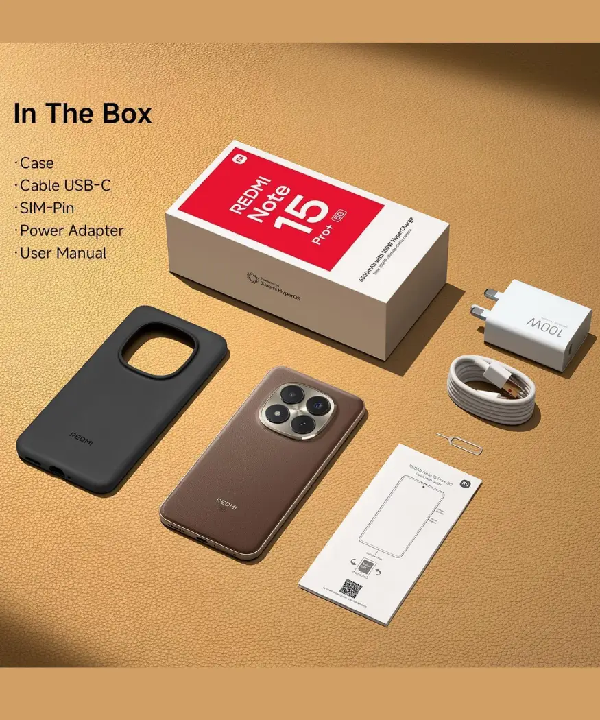 Xiaomi Redmi Note 15 Pro+ 5G | 200MP Camera & 6500mAh Battery 8 Xiaomi Redmi Note 15 Pro+ - what is in the box Uganda