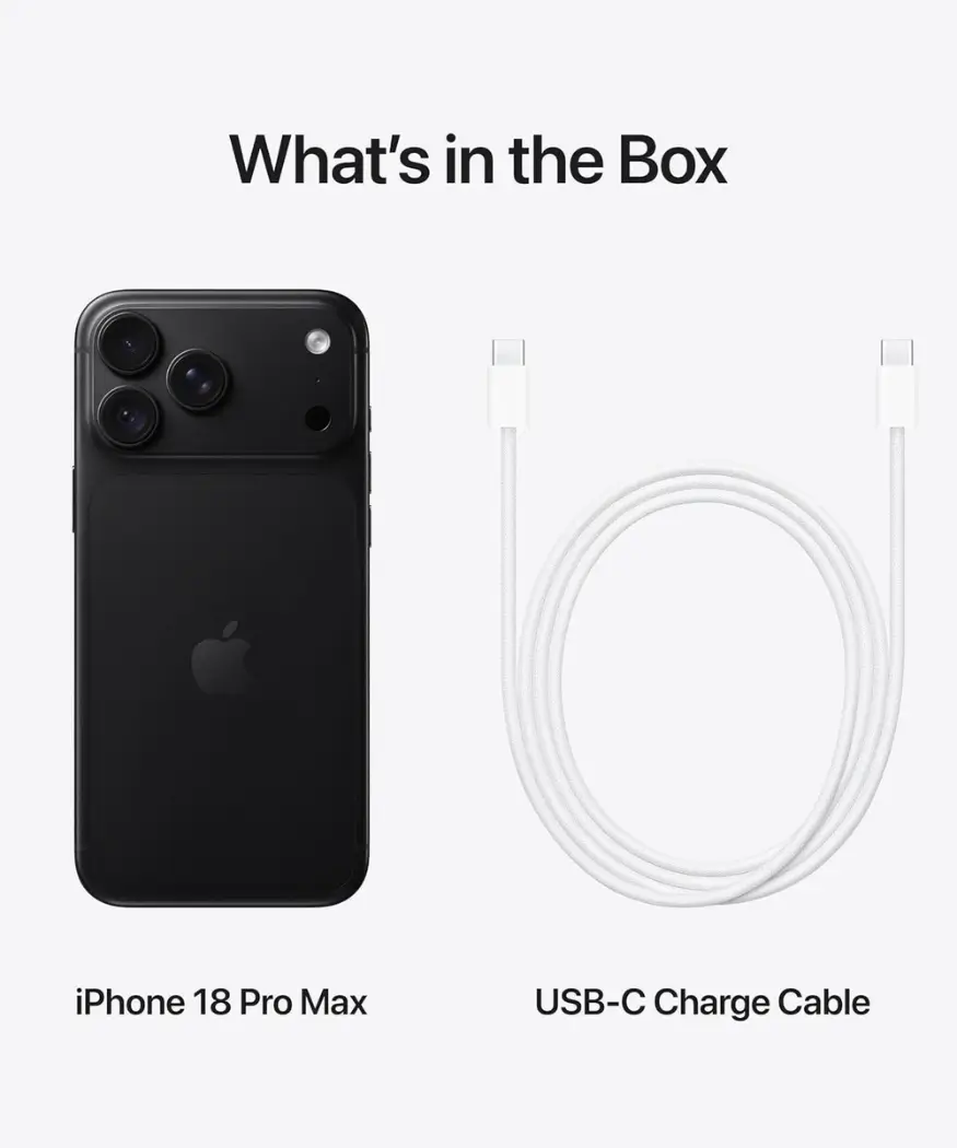 Apple iPhone 18 Pro Max | A20 Pro Chip & Variable Aperture Camera in Kampala 8 Apple iPhone 18 Pro Max What;s in the box - Kampala